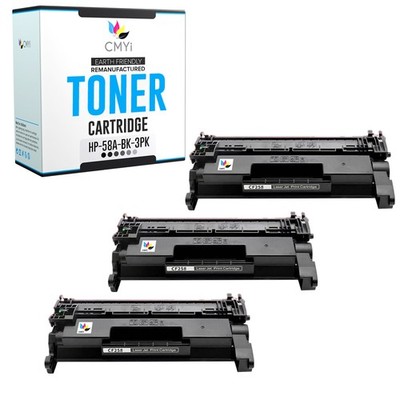 CMYi 3PK Replacement Toner 58A Cartridges for HP LaserJet Enterprise MFP M430f