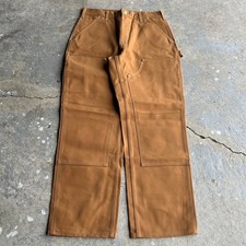 Vintage carhartt brown y2k double knee work wear carpenter pants