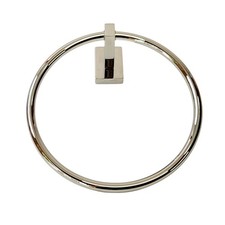 Signature Hardware 353692 Helsinki 7-1/2" Wall-Mounted Towel Ring - Chrome