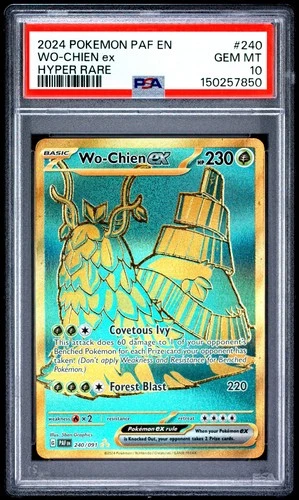 2024 POKEMON PAF EN-PALDEAN FATES HYPER RARE #240 WO-CHIEN EX PSA 10