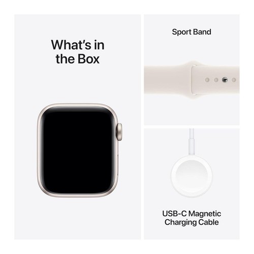 Apple Watch Series SE (2. generacji) GPS 44mm obudowa i pasek Starlight (S/M) MXEU3QA/A - Zdjęcie 6 z 6