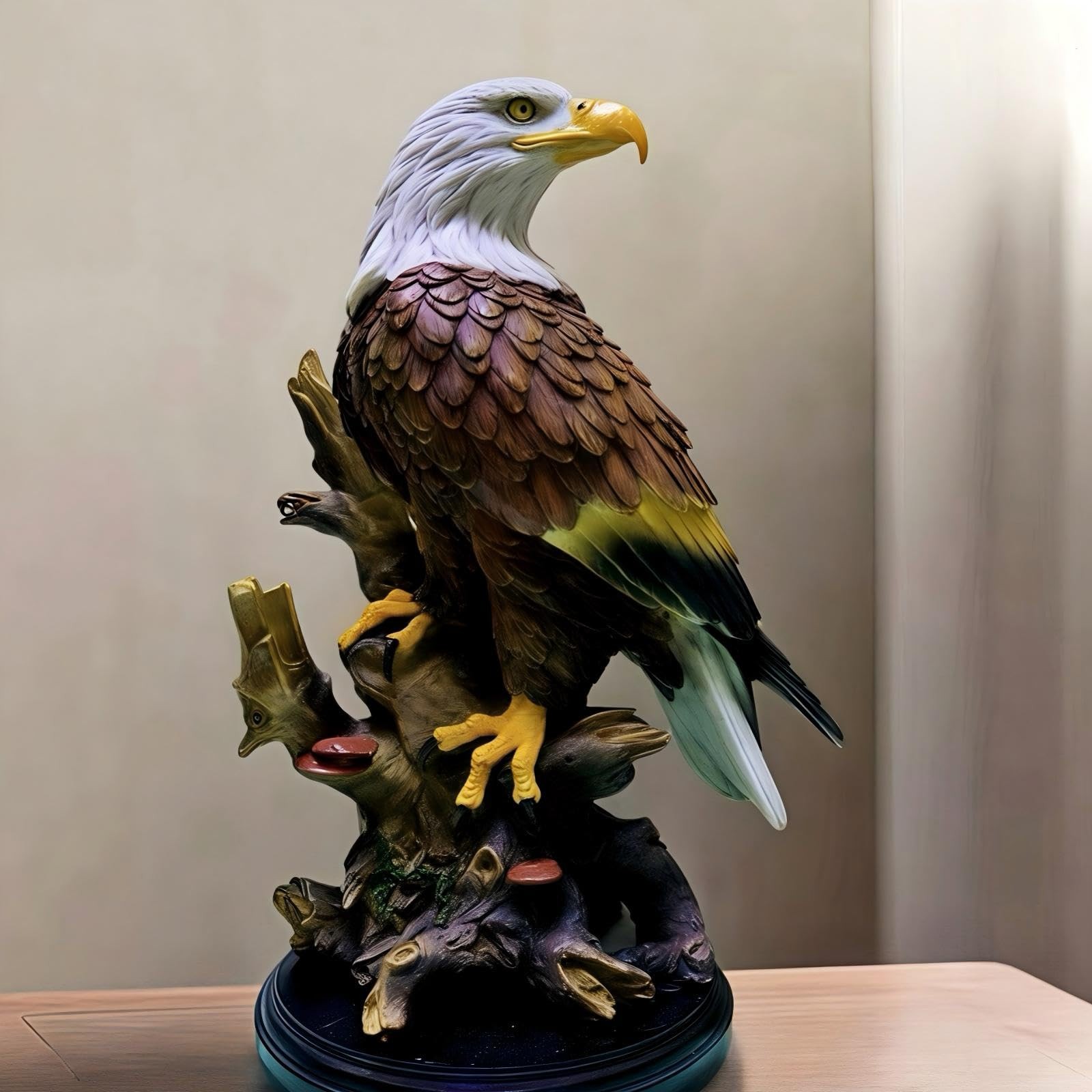 13 Inch Eagle Statue - Handcrafted Bald Eagle, Outdoor Decorations for Yard, ...