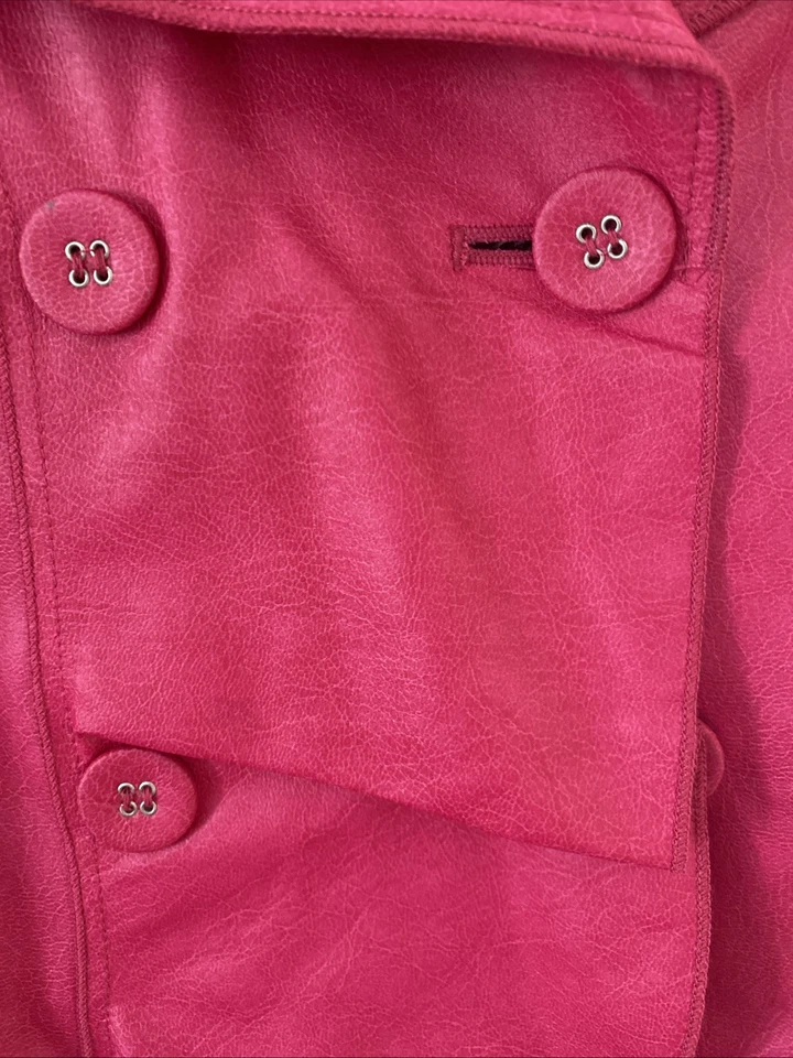 Vintage Sharon Young Eclectic Hot Pink Blazer Jacket Animal Print Lining Size 8 - Image 4 of 4