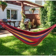A hammock specially designed for relaxing in the backyard, with an anti-rolling