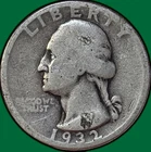1932-D Washington Quarter Silver Very Good VG Coin #35548