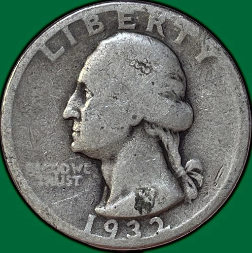 1932-D Washington Quarter Silver Very Good VG Coin #35548