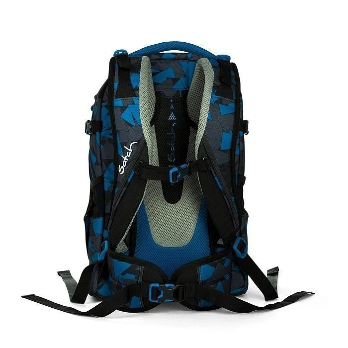 Schulrucksack Jungen Satch Pack Blue Triangle, Höhenverstellbarer Rucksack - Bild 2 von 3