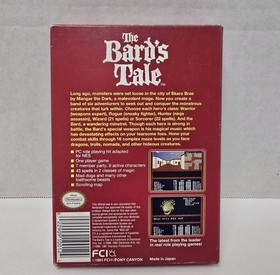 NES Nintendo - The Bard's Tale - in Box NM