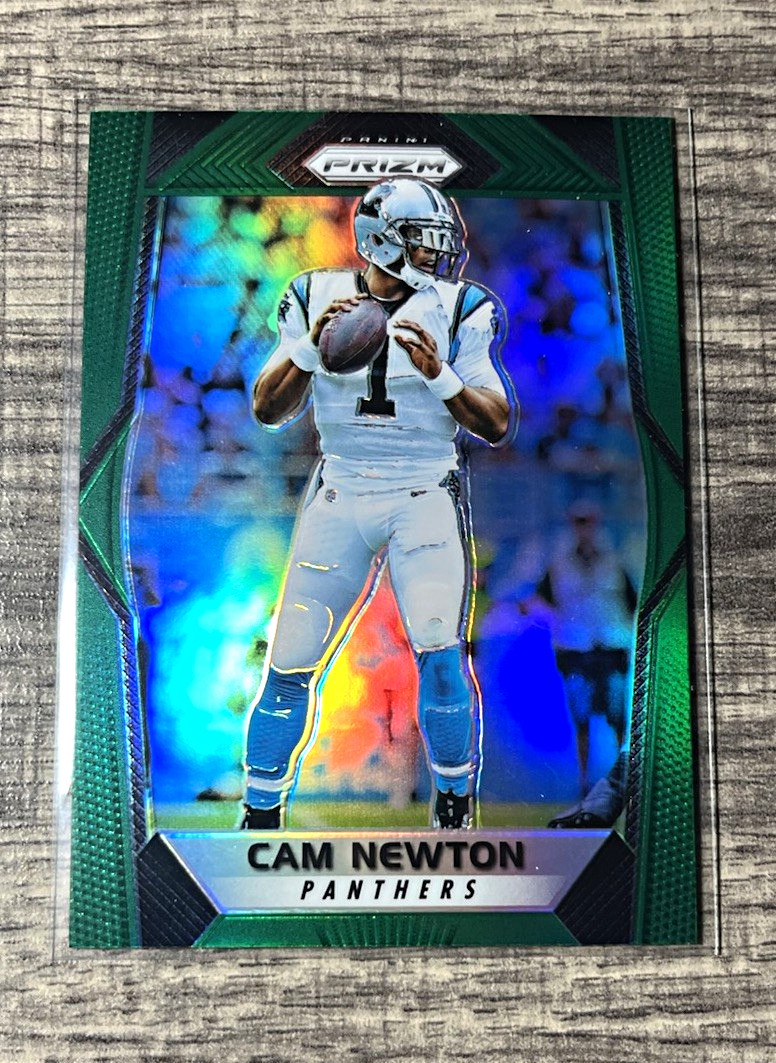 Panini 2017 Prizm Cam Newton Carolina Panthers Green Prizm #48
