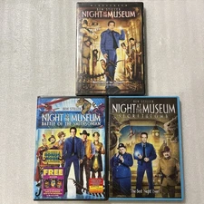 Night at the Museum Trilogy DVD Lot NEW SEALED Battle of Smithsonian Secret Tomb