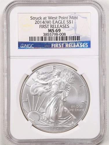 2014-(W) 1oz American Eagle MS69 NGC 3855798-008 Struck at W.P. First Releases