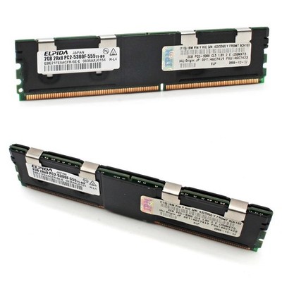 DDR2 2GB ELPIDA PC2-5300F ECC RAM SERVER RAM 1.8V EBE21FE8ACFR-6E-E 46C7422