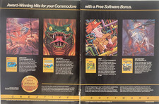 Commodore Computer Games Choplifter, Serpentine, Pipes, Vintage 1983 Magazine Ad