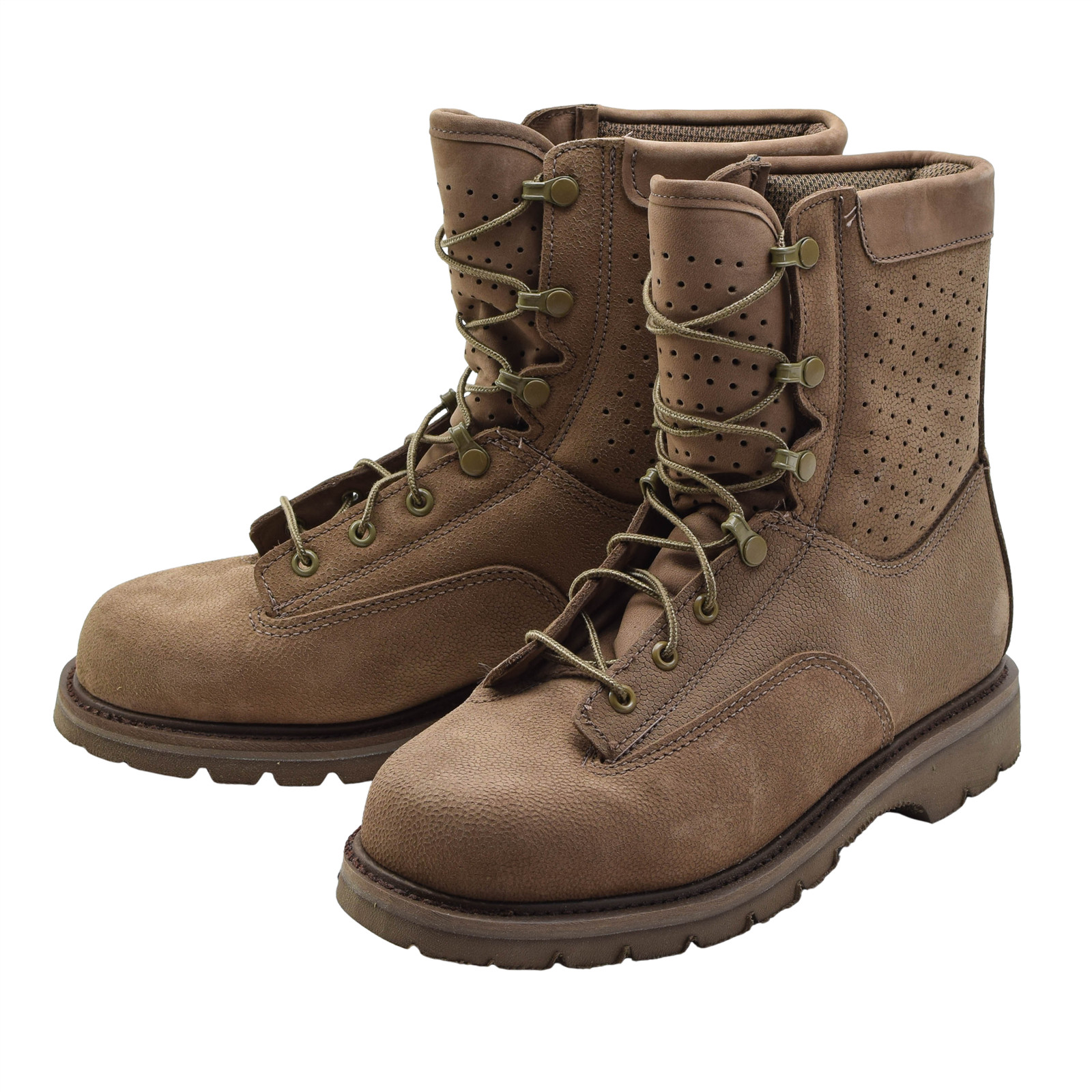 Original Canadian Army Leather Combat Boots Breathable Military Surplus Brown image 2