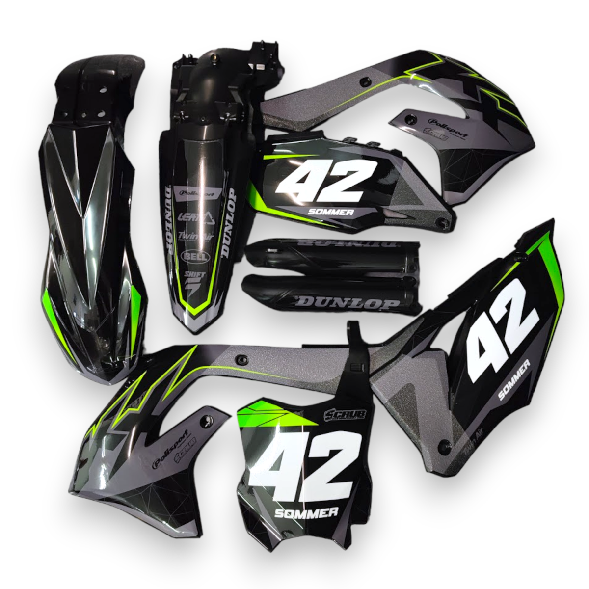 Plastics + Graphics Kawasaki KX450 2019-2023 KX250 2021-2024 KX