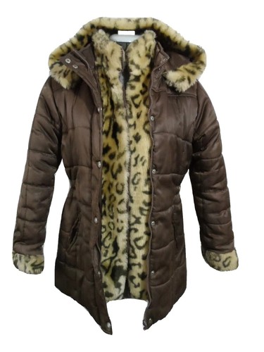 Parka à paillettes glitter fille doublée fausse fourrure vert émeraude