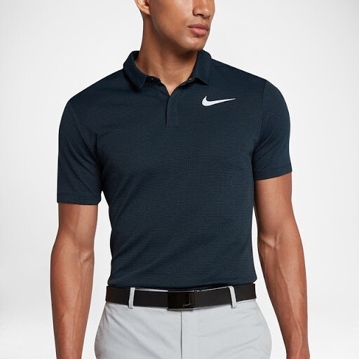 navy nike golf polo