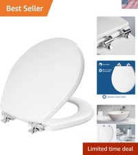 Elegant Benton Toilet Seat with Slow Close Hinges Fits All Round Toilets