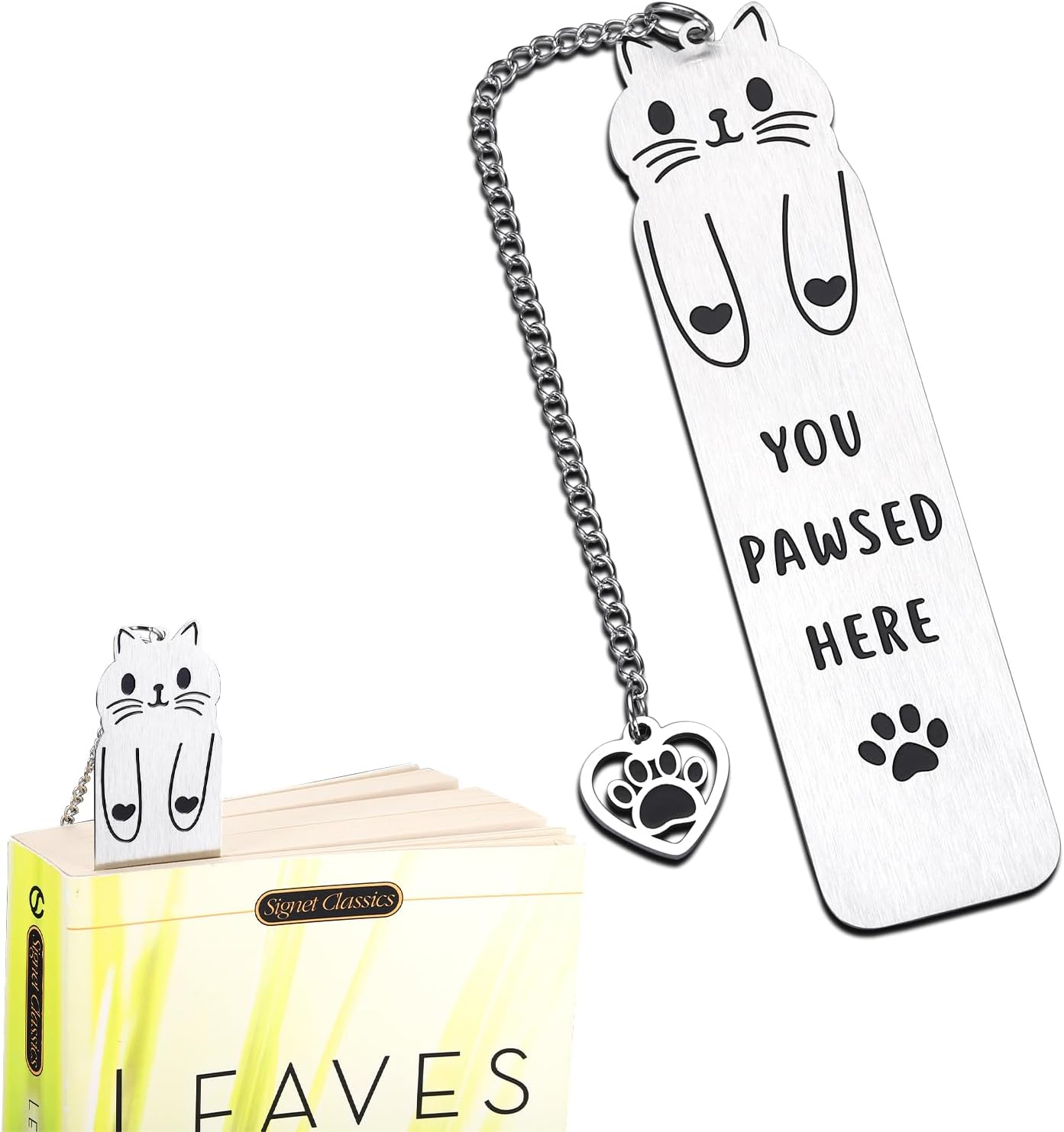Christmas Stocking Stuffers for Teens Girls, Cute Cat Bookmark Gifts for Book Lo