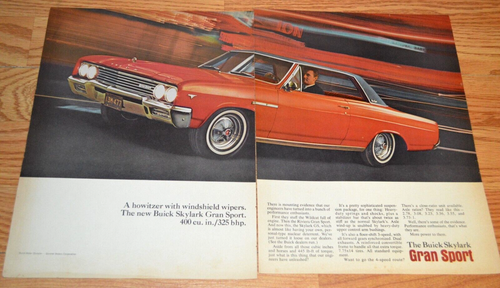 1965 BUICK SKYLARK GRAN SPORT GS ORIGINAL VINTAGE ADVERTISEMENT PRINT ...
