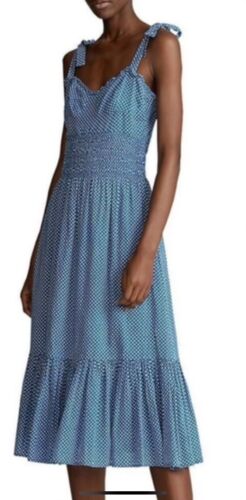 NWT Polo Ralph Lauren Women's  Blue Stars Summer Dress Sz 2 Retail Price $299.00 - Afbeelding 1 van 6