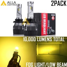 Alla Lighting 10000lm Led 9006 Driving Fog Lightheadlight High Beam Bulb Yellow