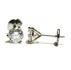 GIA Certified 14k white gold SI2 I1 F  1.64ct round diamond martini earrings NEW — photo 7