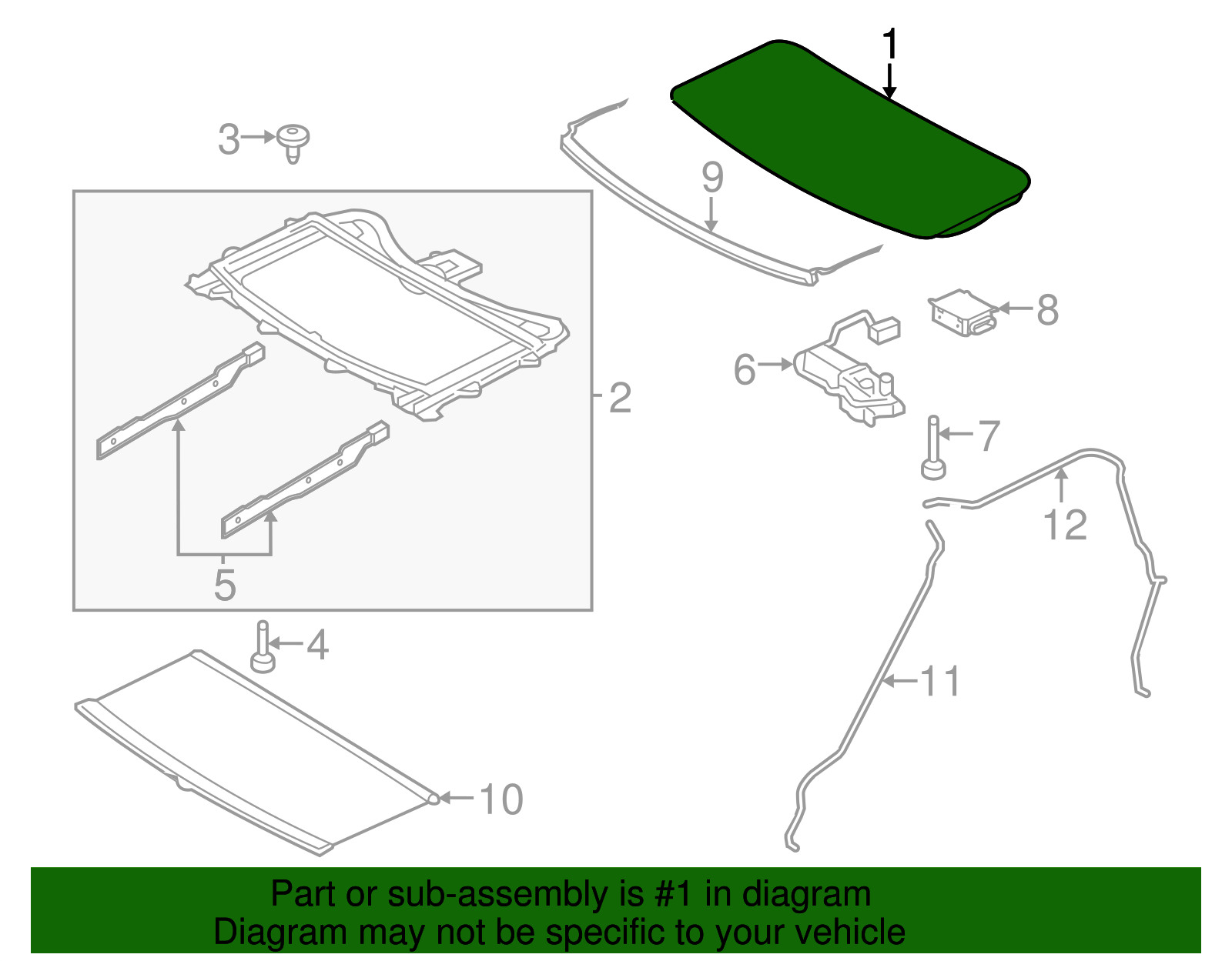 Genuine Land Rover Front Sunroof Glass Lr3 Lr4 OEM LR044767 for sale
