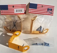 12 PACK Genuine Ruffin Flagmakers Classroom Flag Staff Holder Gold USA Brackets