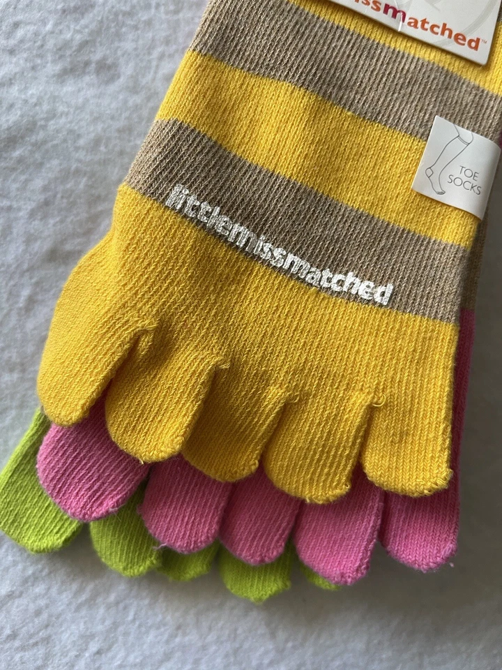 LittleMissMatched Set of 3 Single Socks That Don’t Match / Size 4-9 / Kids - Image 3 of 4
