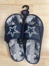 NFL Dallas Cowboys Team Logo Floral Design Slide Sandals By Foco Size 7/8 Small
