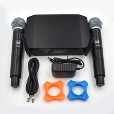 FANTASTICO nuovo microfono wireless vocale doppio canale GLXD4 SHURE 2 BETA58A GLXD24