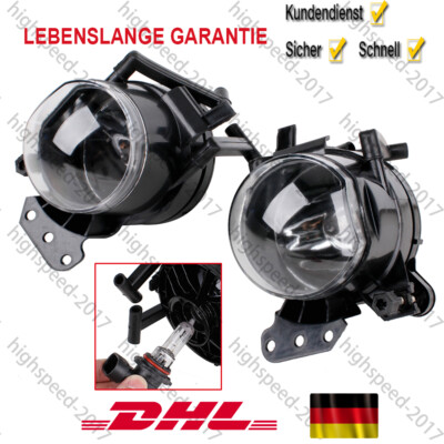Nebelleuchte Nebellampe Klarglas Birnen HB4 Schwarz Für BMW 5er E60 E61 BJ.03-07