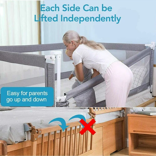 150/180 /200cm Bettgitter Rausfallschutz Baby Fall Bettschutz Kinderbettgitter - Bild 12 von 17