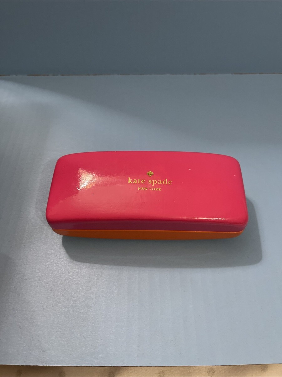 KATE SPADE Pink & Orange EYES Clam SHELL Sunglass HARD CASE  display picture 1