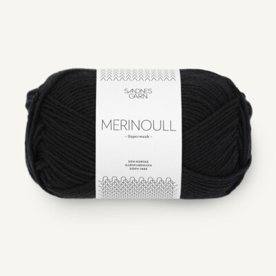 MERINOULL von SANDNES GARN - SVART (1099) - 50 g / ca. 105 m Wolle
