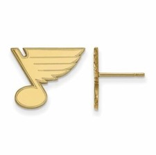 10k Gold NHL St. Louis Blues Small Post Earrings