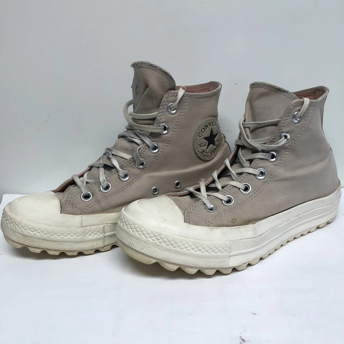 metallisk Overlevelse Tryk ned Converse Lift Ripple Boot Womens Size 8 High Platform Hi top Canvas 561654C  Tan | eBay