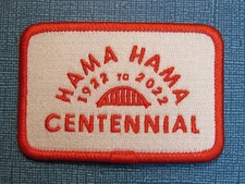 Collectible Fabric Patch ~ HAMA HAMA Oyster Bar 1922 - 2022 Hood Canal, WASH.