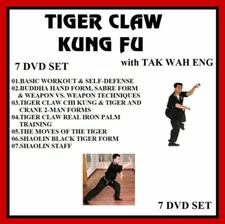 TIGER CLAW KUNG FU with Tak Wah Eng 7 DVD SET choy lay fut tiger claw hung gar