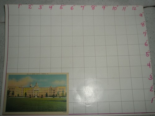 Norfolk Virginia US MARINE HOSPITAL Linen Postcard 1940's Un-posted - Picture 7 of 7