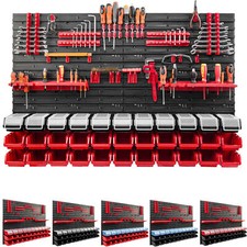 Tool Pegborad organization 33 Stackable Tool Boxes Workshop Toll Wall 6 Sets 