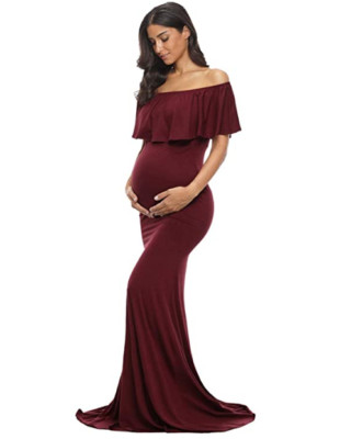 burgundy maternity maxi dress PinkBlush Burgundy Lace Mesh Overlay Plus Maternity Maxi Dress