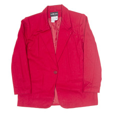 Vintage Sag Harbor Petites Womens Blazer Jacket Red Wool 90s L