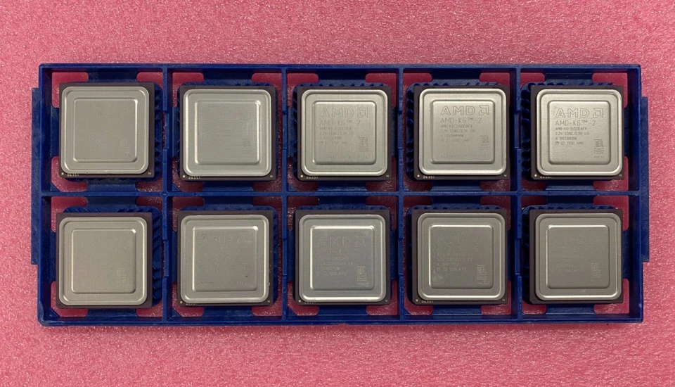 Vintage & New AMD-K6-2/500AFX 2.2V Core / 3.3V I/O Super Socket 7  Made in 1999 - Image 2 of 2