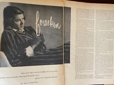Ingrid Bergman, Two Page Vintage Clipping, a