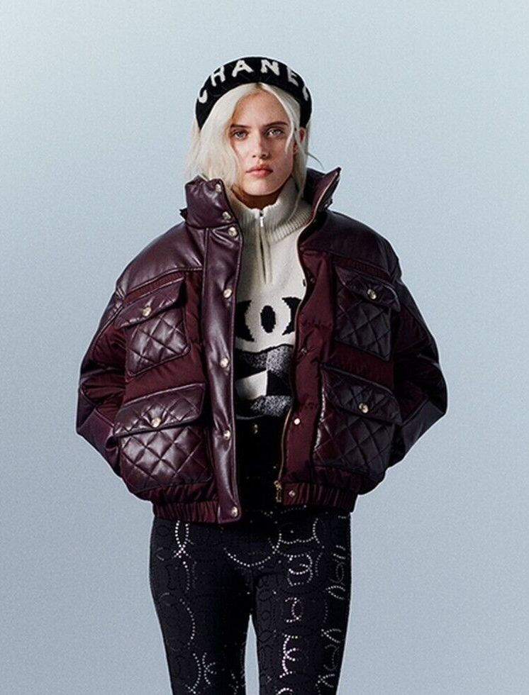 ♥️CHANEL ラベンダー ジップアップジャケット Chanel Lavender Lace Tweed Trim Jacket With Pearl Buttons 2004A