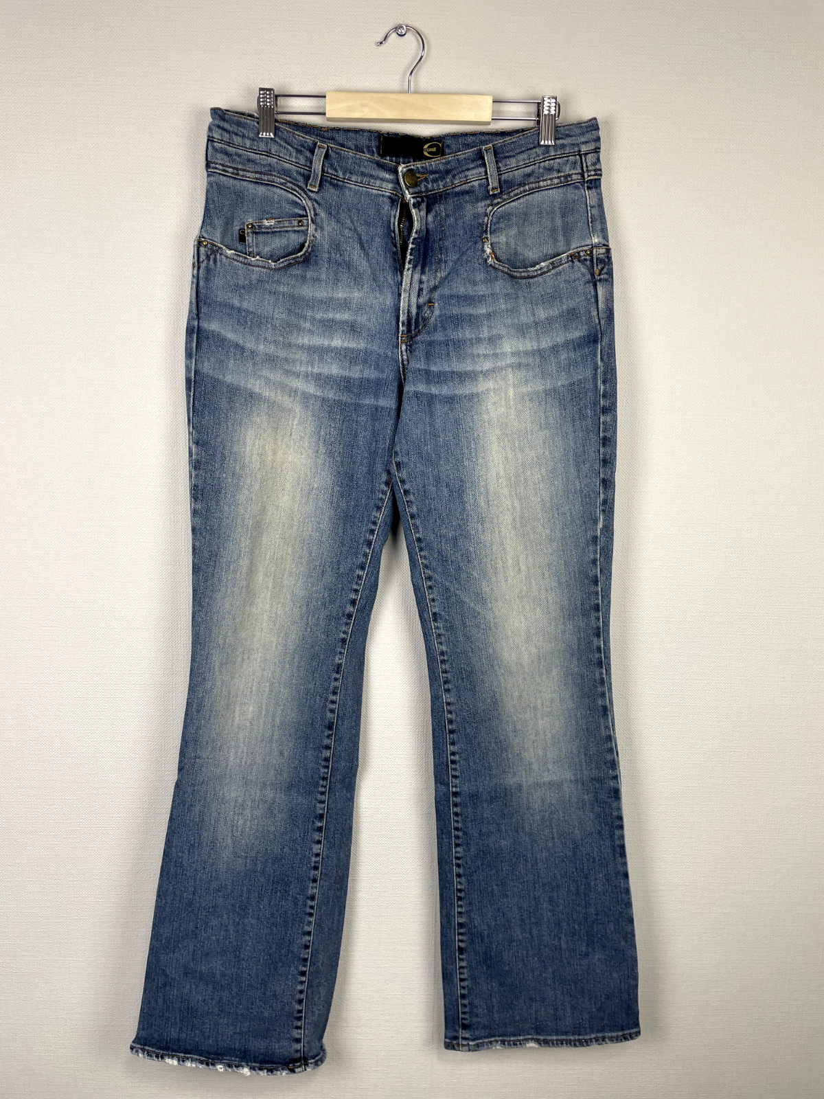 Pantalones de mezclilla para hombre Just Cavalli azul bootcut cómodos italianos talla 35/49