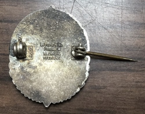 WWII WW2 Sterling Silver Air Service Command Military Insignia Pin Levelle & Co - Picture 3 of 5
