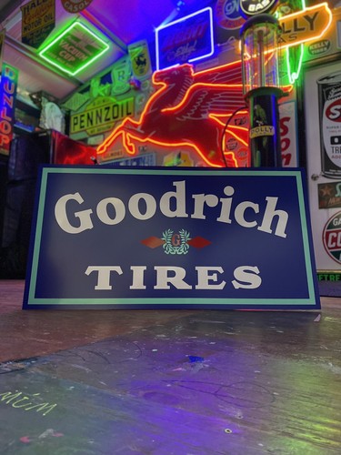 Antique Vintage Old Style Goodrich Tires Sign - Picture 7 of 9